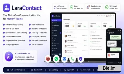 LaraContact v2.0 – Contact Management & WhatsApp AI-assisted CRM