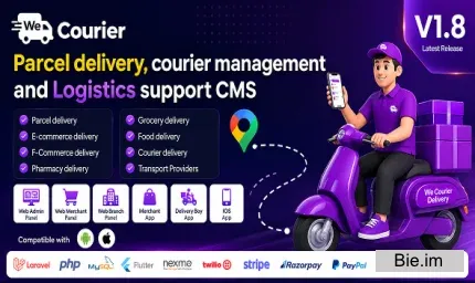 We Courier v1.8 - Courier & Logistics Management CMS With Merchant and Delivery App - nulled