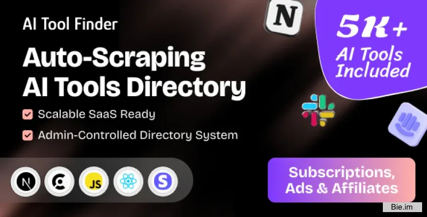 AI Tools Finder v1.8.0 – Auto-Scraping AI Directory with 5,000+ Tools, Subscriptions, Ads & Affiliates