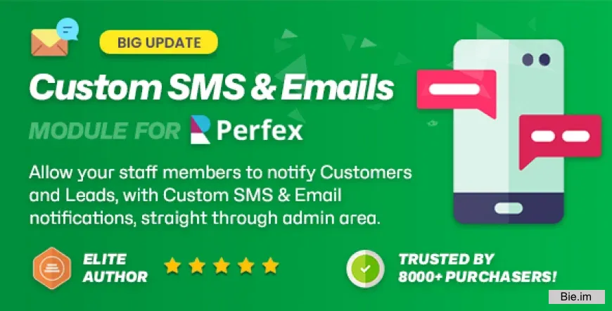 Custom SMS & Email Notifications for Perfex CRM v2.3.6