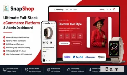 SnapShop v1.0.0 - Ecommerce Full-stack Platform