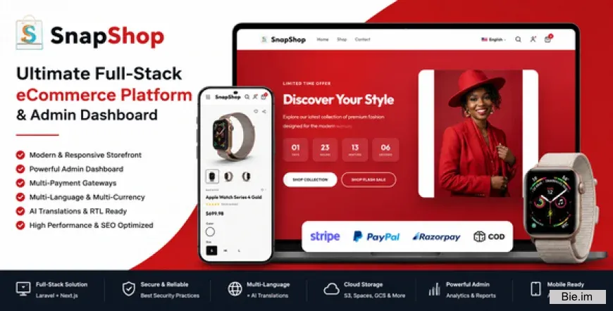 SnapShop v1.0.0 - Ecommerce Full-stack Platform