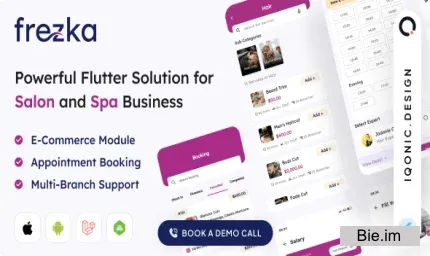 Frezka v4.3.0 - Spa & Salon Management and Booking Flutter App