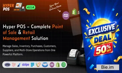 Hyper POS v1.1.4 - Laravel Point of Sale, Inventory, ERP, Online & Offline POS, Invoicing, Accounting - nulled