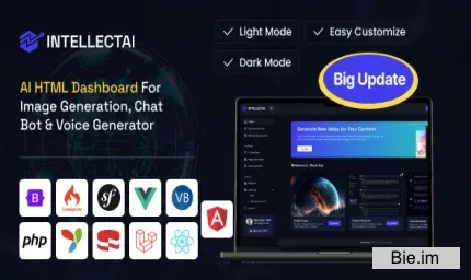 IntellectAI - All in One Dashboard for Image Generator, Chat Bot & Voice Generator