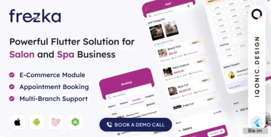 Frezka v4.3.0 - Spa & Salon Management and Booking Flutter App