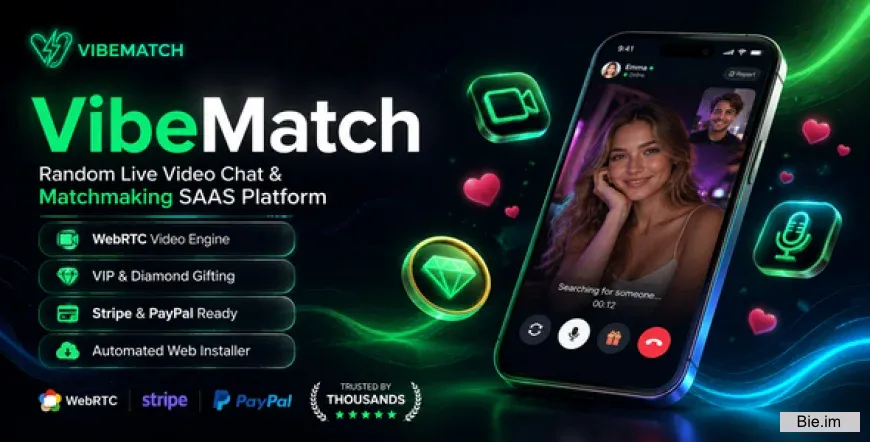 VibeMatch v1.0.0 - Flutter Random Video Chat App and Matchmaking Platform