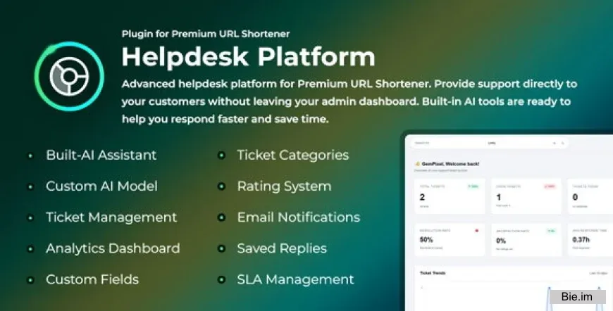 Helpdesk Platform v3.0.0 - Plugin for Premium URL Shortener